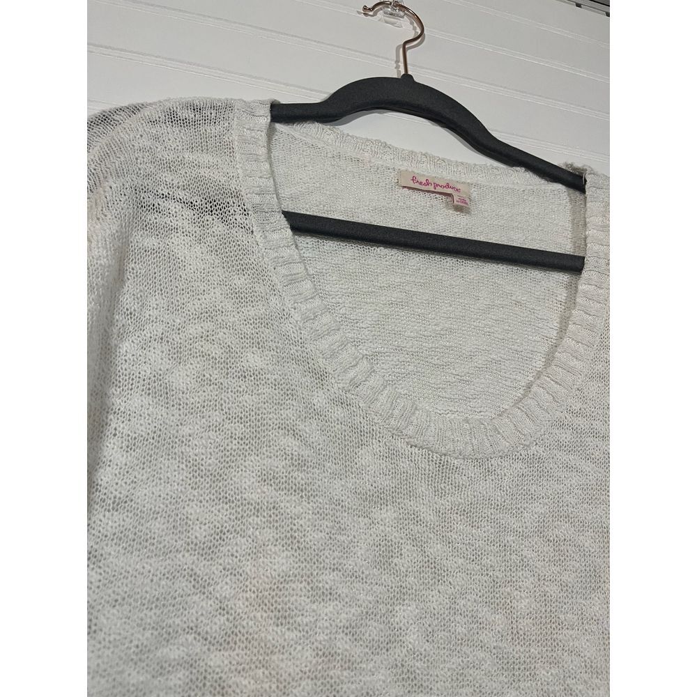 Fresh Produce Lightweight Knit Sweater Scoop Neck Casual‎ Beach Cover Up M/L